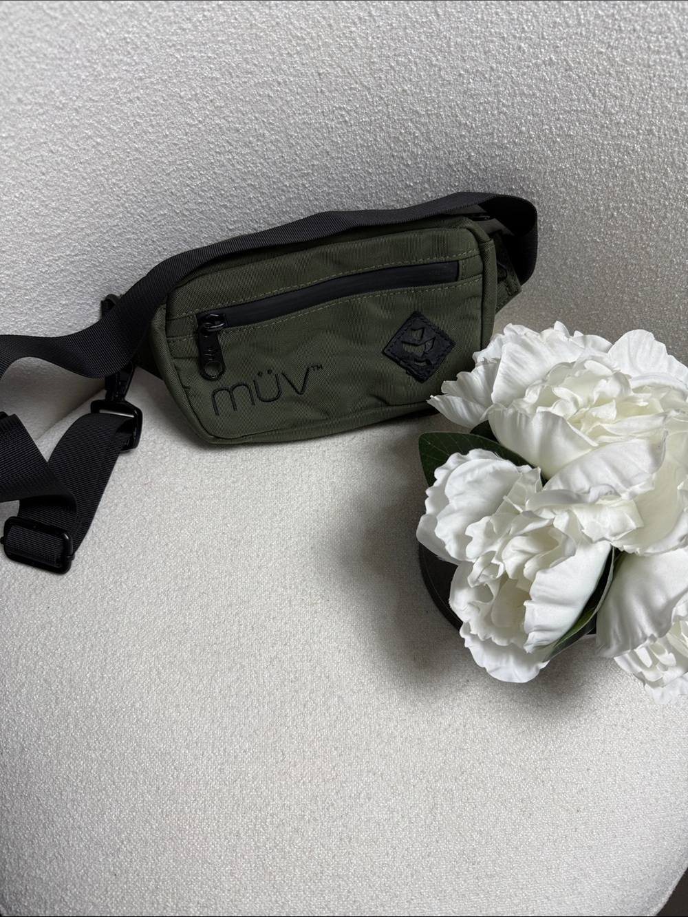 Revelry Olive Green Men's Waist Bag with Black Strap